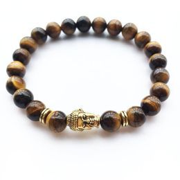 Hebra Joyería de alto grado Mujeres Hombres Pulsera Estilo religioso Cabeza de Buda y hermosas cuentas Amuleto hecho Elija Proporcionar hebras de cuentas caídas