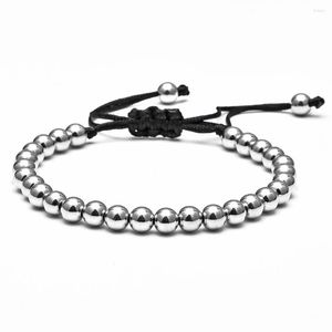 Brin de haute qualité fait à la main en cuivre perle tressé macramé breloque cordon enroulé bracelet perlé bracelets corde réglable pour hommes femmes bijoux