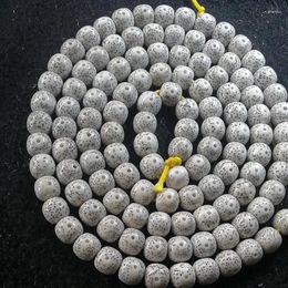 Hainan Xingyue Bodhi – Bracelet à brins hauts, 108 perles de bouddha, vieux blanc lisse, R janvier