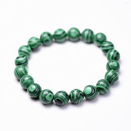 Strand Haute Qualité Mode Vert Malachite Hommes BraceletsBangle Pour Femmes Cristal Charme Bracelet Bouddhiste Perles Cadeau D'anniversaire