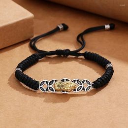 Bracelet Hip Hop Pixiu Strand Fabriqué à la main et femme Black Rope Black Per perle Ajustement Gift en gros de la Saint-Valentin ajusté