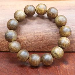 Strand Huian Natural Old Material Qi Nan Agilawood Bracelet Bouddha Perles 14 mamms et femmes 16 mm