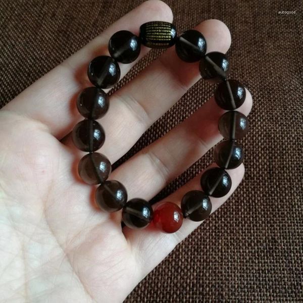 Bracelet en Agate rouge obsidienne glacée pour femmes, avec cœur, perles en baril Sutra, cercle unique, vente en gros