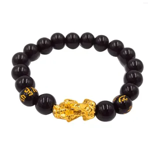 Imitation de brin Bracelet Bracelet Crystal élastique réglable pour attirer et bonne chance