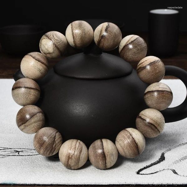 Strand Indonésien Horse Mud Inondation Natural Agar Bracelet Handheld Rosary 16 mm Modèle Mélat pour hommes et femmes Eaglewood Eaglewood