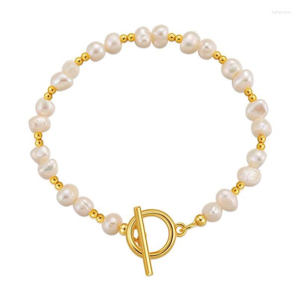 Strand Irregular Pearl Bracelet High Sense moda temperamento Ot hebilla elegante y dulce pulseras hechas a mano accesorios de mujer