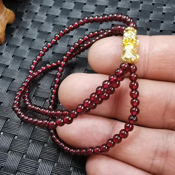 Brazalete de granja de granate de jade 3 mm de 3 mm brazalete de sangre roja de pollo