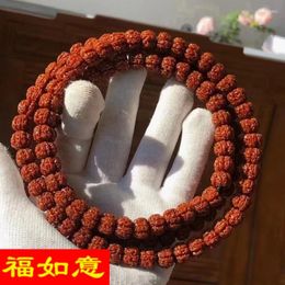 Strand Jadified Five Faces Old Dragon Patroon Kleine Jingang Bodhi Artikel nr. 10 Armband