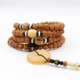 Strand Bijoux Bracelet Femme Pulsera Hombre Colares Feminino Hommes Collier Vieille Plante Noix Chapelet En Bois 108 Perles Brassard Berloque