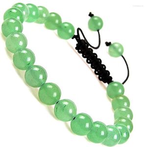 Strand JOYA Pierre Naturelle Puissance De Guérison Perles De Cristal Unisexe Réglable Macramé Perlé De Luxe Bracelets D'amitié 8mm Pour Femmes Hommes