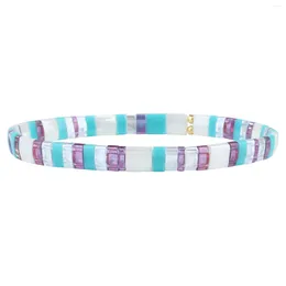 Strand KELITCH couleur pourpre femmes Tila Bracelets Miyuki perles colorées extensible mixte amitié