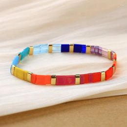 Strand KELITCH Vrouwen Tila Kraal Armband Stapel Platte Handgemaakte Vriendschap Stretch Armbanden Boho Stijl