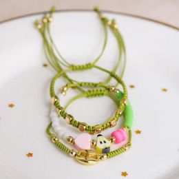 Strand KKBEAD ensemble de Bracelets tressés faits à la main Boho été Fruit vert Bracelet pour femmes bijoux cadeau fille Pulseras accessoires