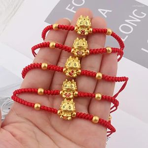 Strand Lady 1pc Luck Dragon Beads Bracelet Bracelet Chinois Style MAIN MAIN MAIN MAIN MAIN