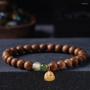 Bracelet en bois de santal Laoshan, perles de prière culturelles et ludiques de Style ethnique, cadeau de bouddha pour petite amie