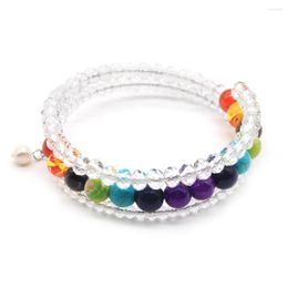 STRAND LAGEN Gemstone en Crystal armbanden Warp Bracelet Pearl Charm Women Bangle Party Gift kleurrijke sieraden GB027
