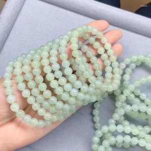 Bracelets de printemps en perles de cristal rondes vert clair de 8MM pour femmes