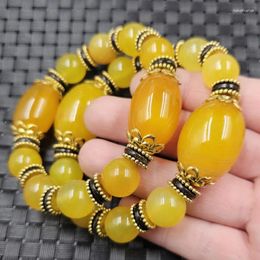 Agate jaune comme le brin comme bracelet de pluie de pluie