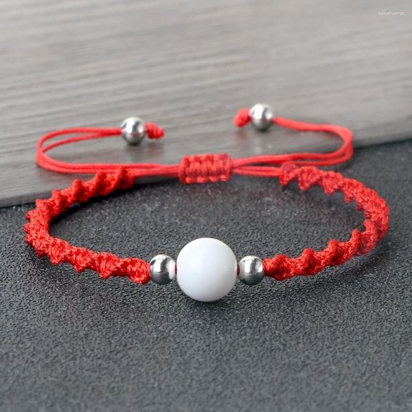 Strand Lucky Red File Bracelet Bracelet Handmade Natural Stone Couple Braceletbnagle Bielon Pulsera Advable Pulser pour ami