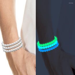 Strand Lichtgevende Parel Glow In The Dark Licht Armband Natuursteen Kralen Braslet Manchet Polsband Party DIY Gift Antistress Magie speelgoed