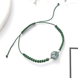 Strand luxe Shambhala kralen kanten draad met de hand gevlochten mos agaat armband groen touw koord braclets voor vrouwen mannelijk jwewlry