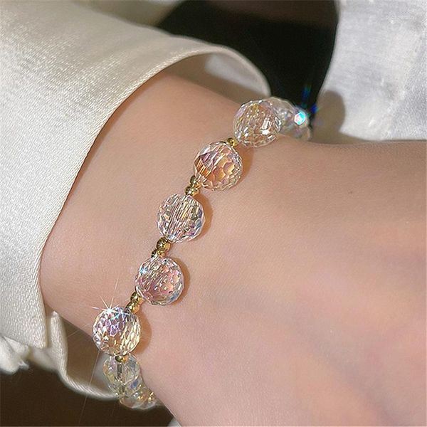 Bracelet de luxe en boule de cristal symphonique Super Flash pour femmes, Bracelets réglables, bijoux cadeau pour filles