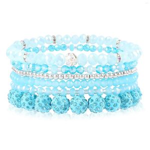 STRAND MAKERSLAND 6PCS/SET BLAUWE kralen Bracelet Boheemse stijl voor vrouwen Geometrisch Temperament Charmant geschenk Groothandel