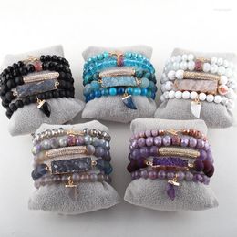 Strand MD mode bijoux en perles Bracelet belle pierre naturelle breloque 5 pc Bracelets ensembles pour femmes bijoux livraison directe