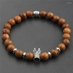 Strand Hommes Perles En Bois Naturel Croix Bracelets Onyx Méditation Prière Perle Bracelet Femmes En Bois Yoga Bijoux Homme MR1171