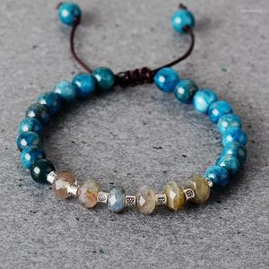 Strand Hommes Femmes Bracelets Laradorite Apatite Amitié Bracelets Punk Bracelet Amoureux Méditation Couples Bracelet Bijoux Cadeaux