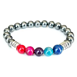 STRAND MG1649 NIEUWE Gemini Zodiac Bracelet 8 mm AA Grade Hematiet Rode Chakra Stone Energy Pols Mala Natuurlijke edelsteen sieraden