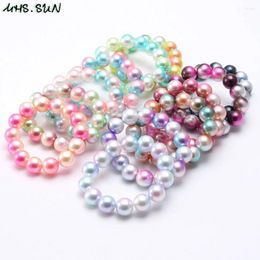 Strand MHS.Sun Girls Kids Round Fashion Elastic Pearls BraceletsBangles for Child Jewelry Gift Mandmade 4pcs / Lot