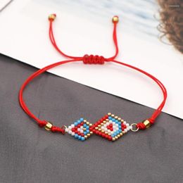 Strand Miyuki Rice Perle tissée petit bracelet féminin créatif artisanal couleur géométrique assorti la corde à main ethnique perlée Boho