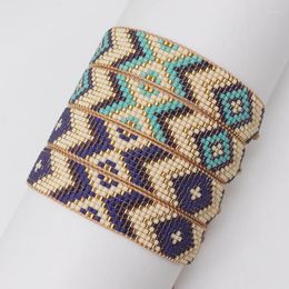 Strand Mosengkw – Bracelet Vintage en perles de riz à géométrie symétrique, INS Boho, fait à la main, Miyuki