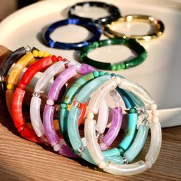 Strang Multi-Color Boho Vintage Armbänder für Frauen Harz Acryl Charm Armband Strand Kette Schmuck Geschenk