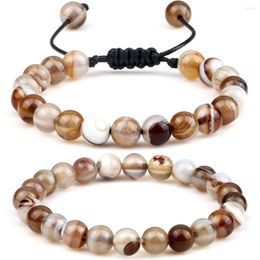 Strand Agates Natural Chakra Perles en pierre Bracelets Fabriqué à la main ONYX Quartz Femme Femme Yoga Guérison Jewelry Friend Gift Pulseira