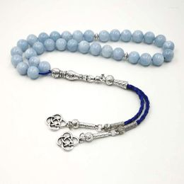 Strand Naturel Aquamarines Stone Tasbih Bracelets De Luxe Homme Misbaha Cadeau Spécial Pour Musulman 33 45 66 99 Perles De Prière Islam