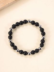 Strand Natural Black Obsidian Bracelet Chakra genezing Seleniet Agaat Crystal Bead Women's Gift Joyas de Pulsera