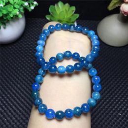 STRAND NATUURLIJKE BLAUWE APATITE CRYSTAL KRIJKEN BRACKET TUMBLE STONE Holiday Festival Present 1pc