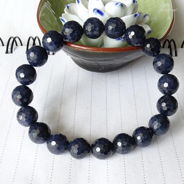 Strand Natural Blue Sapphire 6.5mm/9.5mm/10.5mm/11.5mm -0.2mm Bracelet de perles rondes à facettes en vrac