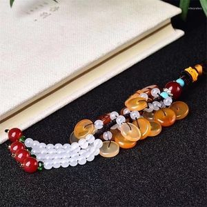 Strand Natural Crystal Agate Peace for Life Car Pendant Ornament Stone Ornaments