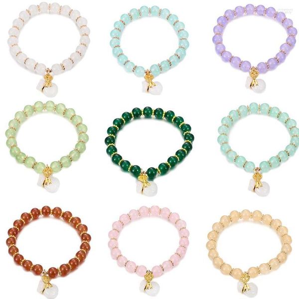 Hebra de pulsera de cristal Natural, colgantes de cartera, cuentas para mujer, joyería para mujer, regalo, venta al por mayor