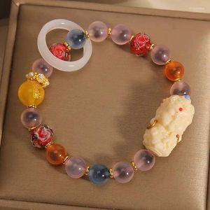 Pulsera de ágata de corazón de azúcar Duobao Natural para mujer, regalo de la suerte ligero de lujo para mujer, Ie