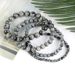 Bracelet en pierre d'oeil d'aigle naturel, bijoux en perles, cadeau pour hommes, Protection magnétique de la santé, pour femmes, 6, 8, 10mm
