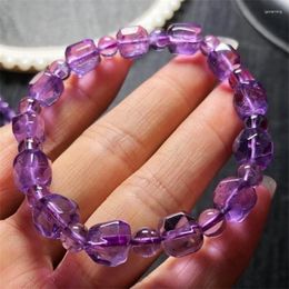 Strand Natural Freeform amatista pulsera hecha a mano cristal cuarzo joyería brazalete elástico niños cumpleaños regalo 1 Uds