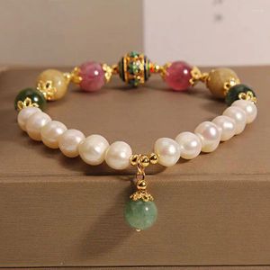 Bracelet de perles d'eau douce à brin naturel naturel pour femmes intérêt spécial léger luxe à haute qualité cadeau de jade IE