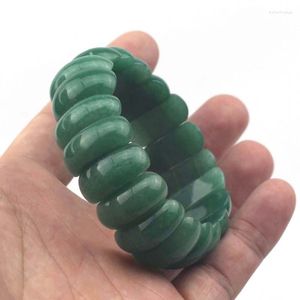 Strand Natural Green Aventurine Jade Bracelet Stone Jewelry Bangle DIY For Woman Wholesale!