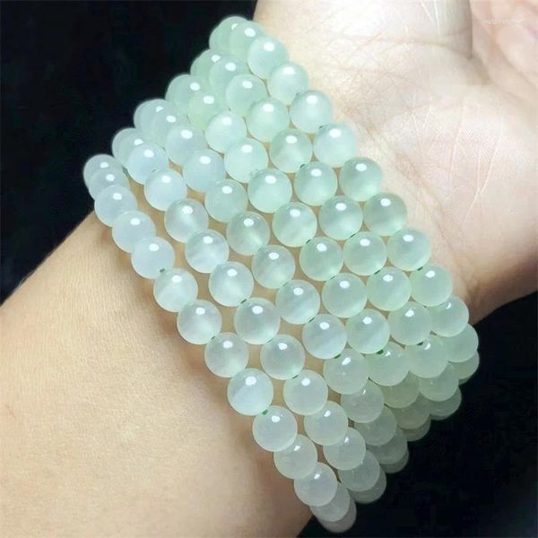 Strand Natural de encaje verde Agata Círculo Círculo Fashion Gemstone Crystal Jewelry Brazal Buque de brazalete Regalo de vacaciones 1 PCS