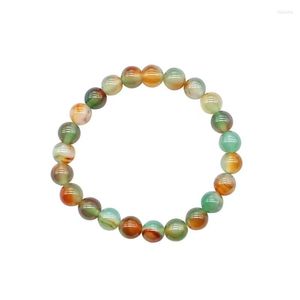 Strand Natural Green Multi Peacock Agates Stone armbanden Ronde kralen 6/8/10/12mm voor vrouwen Men Men Mode Jewelry Pulserase