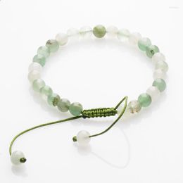 Strand Natural Healing Energy Green Aventurine Men Bracelet Polished 6mm kralen Bangle Elastische Pulsera vrouwen sieraden